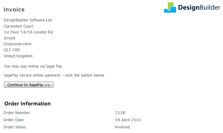 Order history invoice