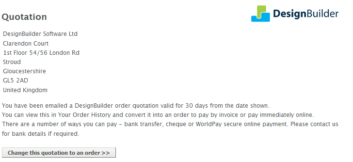 Order History quotation