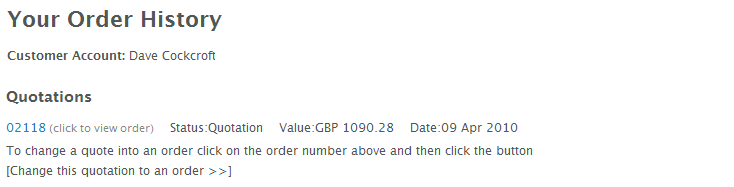 Order History